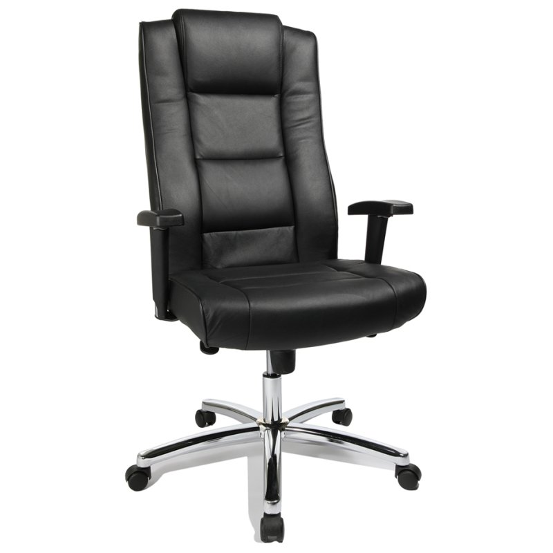 Topstar directiebureaustoel Chairman 10, zwart, leder, 110 kg